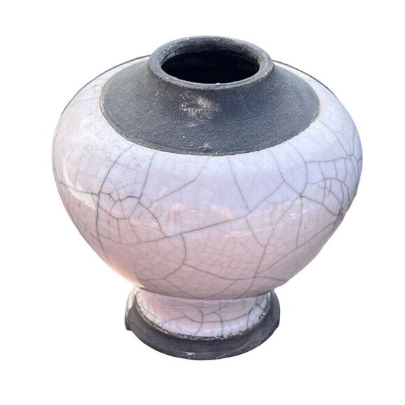 Antique Vintage Mini Raku Studio Art Pottery Vase Signed A - Picture 3 of 5